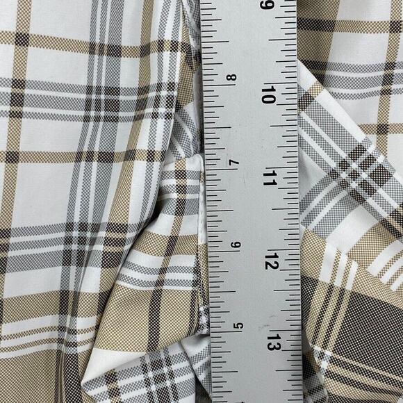 Ben Hogan Shorts Mens 30 Golf Brown Plaid Slash Pockets Activewear Stretch Chino - Picture 10 of 12